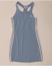 Adidas Womens Tennis Dress UK 12 Medium Blue Cotton IJ11
