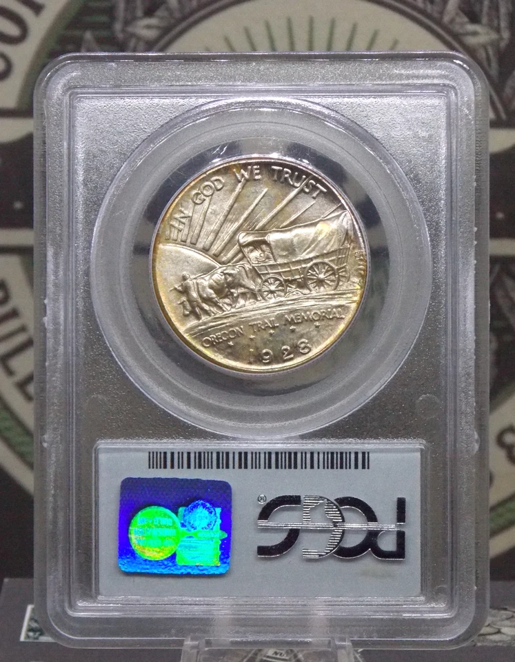 1928 Commemorative *OREGON TRAIL* Half Dollar 50c PCGS MS65 #327 Gem ECC&C, Inc. - Image 4 of 4