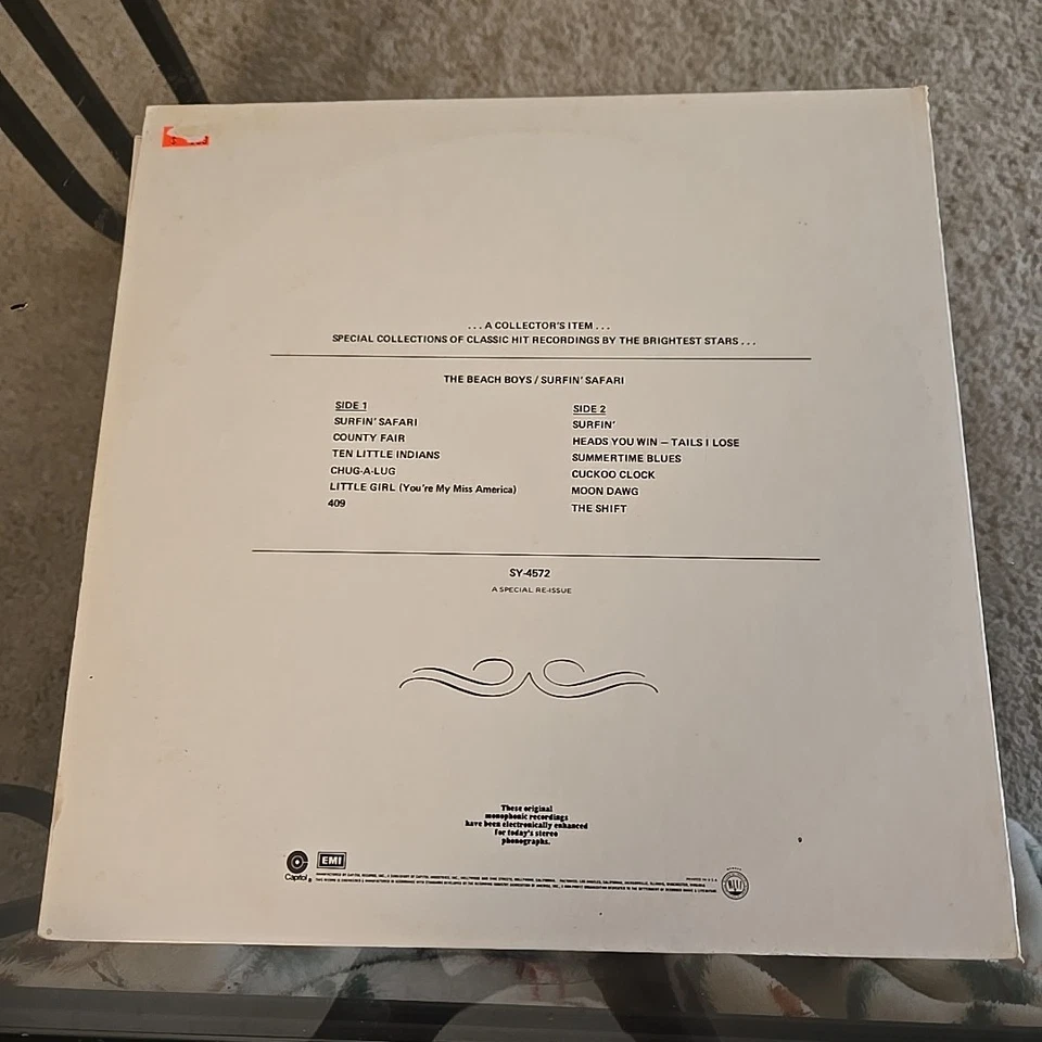1962 The Beach Boys "Surfin' Safari" LP Vinyl Record w/Sleeve Capitol VG/VG+! Foto 2 de 4