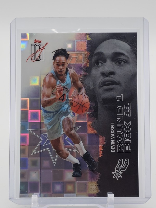 DEVIN VASSELL 2025-26 TOPPS SIGNATURE CLASS CHROME PANDORA REFRACTOR SPURS Q5830