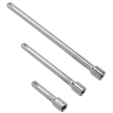 DAKCOS 3 Pieces 3/8 Inch Drive Socket Extension Bar Set Includes 3 6 10 Inch