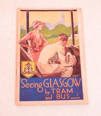 Bus Straßenbahn Handbuch Glasgow Transport Seeing Glasgow mit Tram und Bus 1934