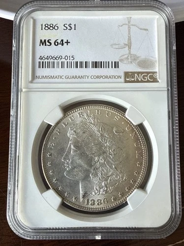 1886 P Morgan Silver Dollar PCGS MS64+ (Plus) With Gorgeous Toning!