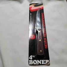 VINTAGE OLD HOMESTEAD 4 1/2" BONER KNIFE JAPAN NEW SEALED Never Needs Sharpening
