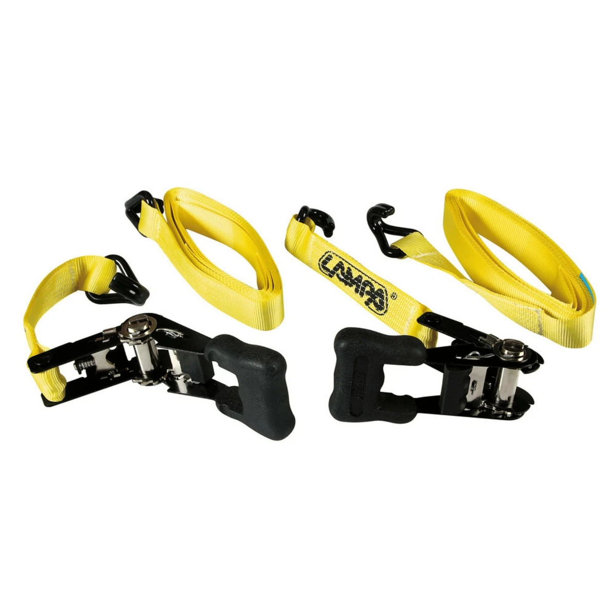 4 Cinghie A Cricchetto 5m X 25mm - Portata 250kg, Fibbia In Lega Di Zinco, Per Moto, Furgoni, Rimorchi E Bagagli