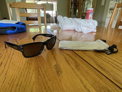 Smith Chemists Polarized TLT Optics Square Sunglasses Black Frame Brown Lens