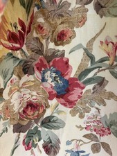 Laura Ashley Curtains Stowe Antique Cream Rose Jacquard W250 cm x L220 cm
