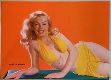Marilyn Monroe Calendar Postcard 1950s Lusterchrome Giant Sz Thinking of You
