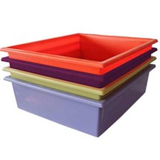 6 Tote Boxes Educational Furniture Waterproof Portable Storage Containers Colour