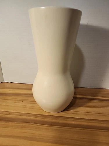 Red Wing Pottery Vase White Beige m-1498