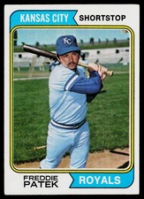1974 Topps SET-BREAK #88 Freddie Patek EX or Better, (HUCK'S)