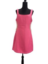 4SI3NNA Women’s Correli Pink Pearl Accent Dress Size L