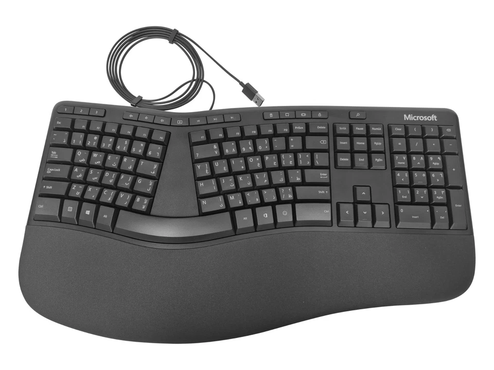 Microsoft Ergonomic USB Keyboard + Mouse Combo Wired Desktop Arabic Layout - Image 2 of 4