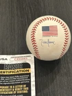Randy Johnson Signed Autographed 1st Pitch 2001 Flag World Series Baseball JSA