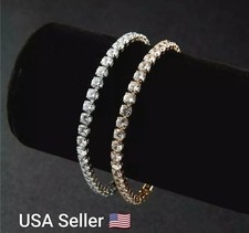 Crystal Bracelet Bangle Stretch Bling Single Row Rhinestones Bracelets For Women