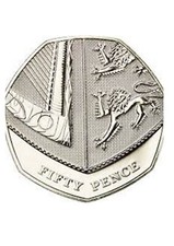 Shield 50p 2008 - 2022 Includes eBay 10p + 7% Fee