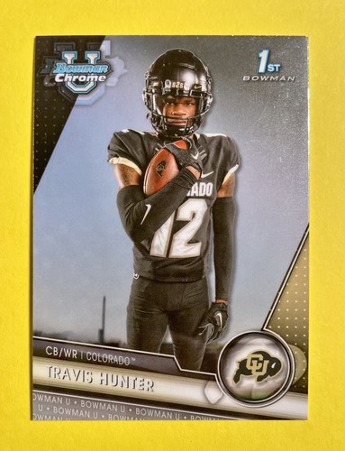 Travis Hunter 2023 Bowman University Chrome 1st & Bowman Chrome 1955 Throwback
