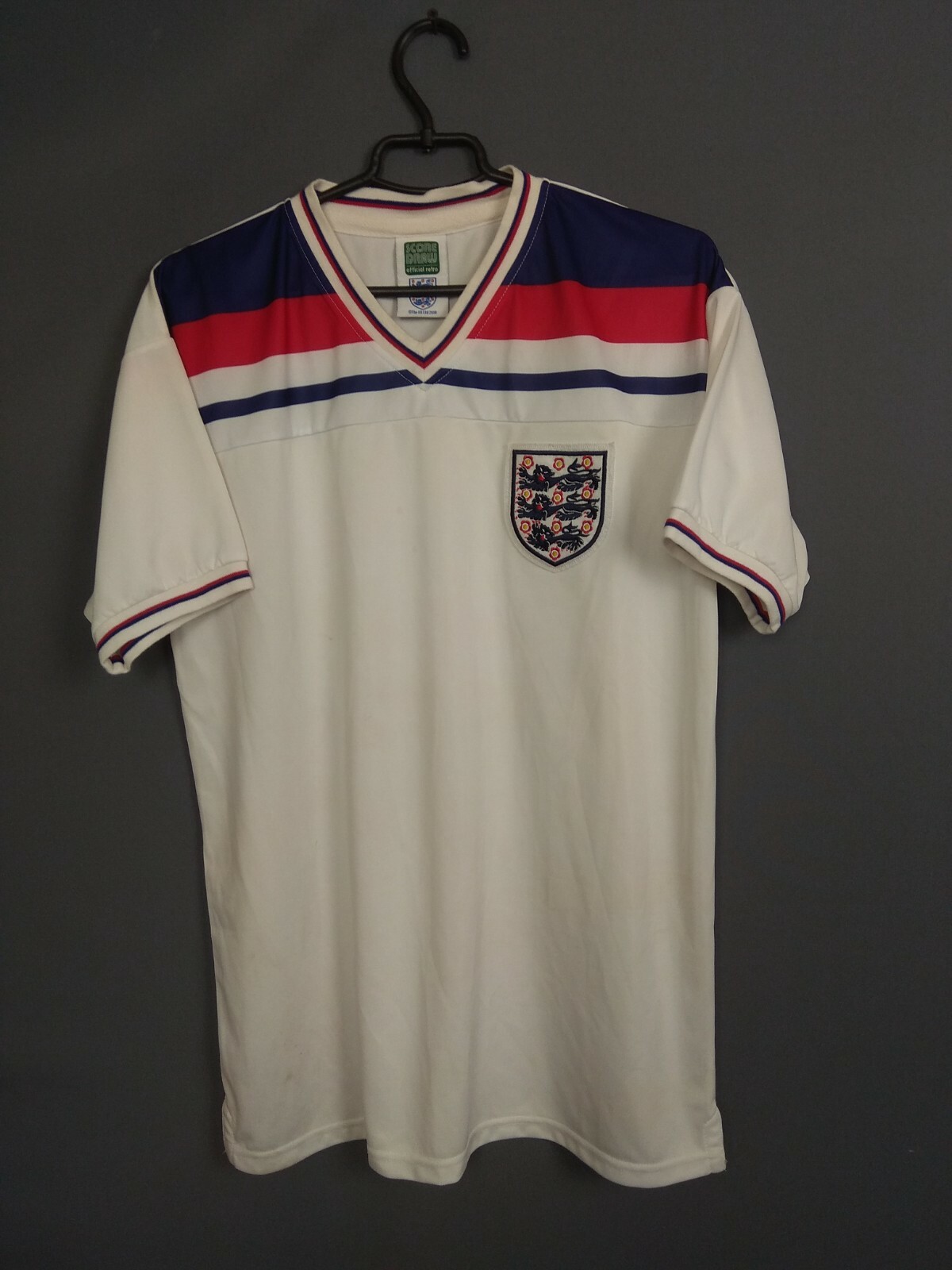 England Jersey 1980 1983 Home LARGE Shirt Retro Replica Score Draw ig93