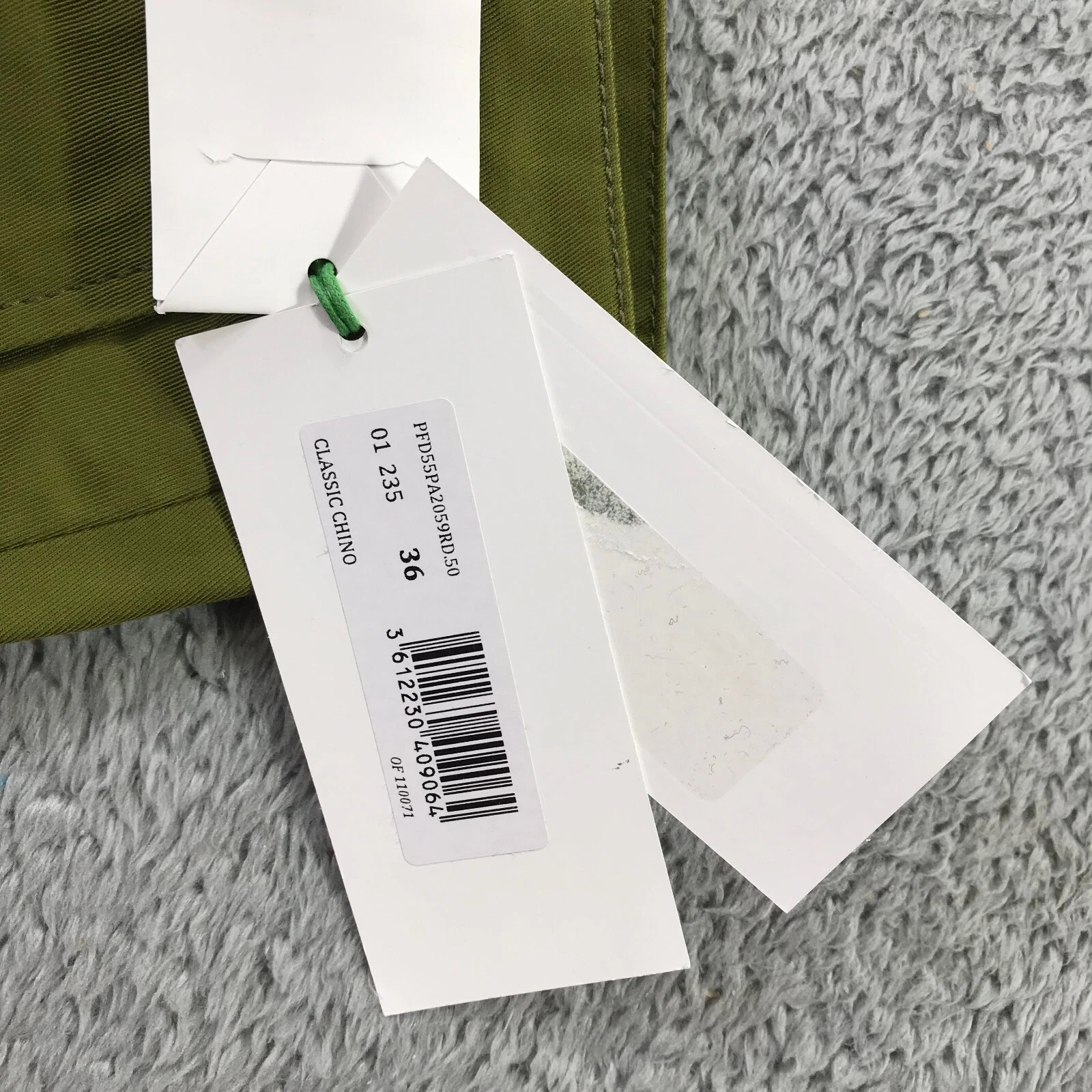 KENZO Pantalone Uomo 36 Gamba Dritta Pantalone Sartoriale Classico Chino Verde Casual