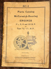 EC-1 Parts Catalog 1½ 3 6 and 10hp McCORMICK DEERING Hit Miss Engine Book IHC