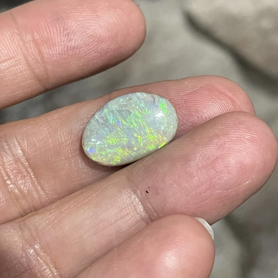 6.8ct 17.2x11.5c5.8mm Stunning Solid Australian Mintabee Black Opal Cabochon Gem - Image 4 of 4