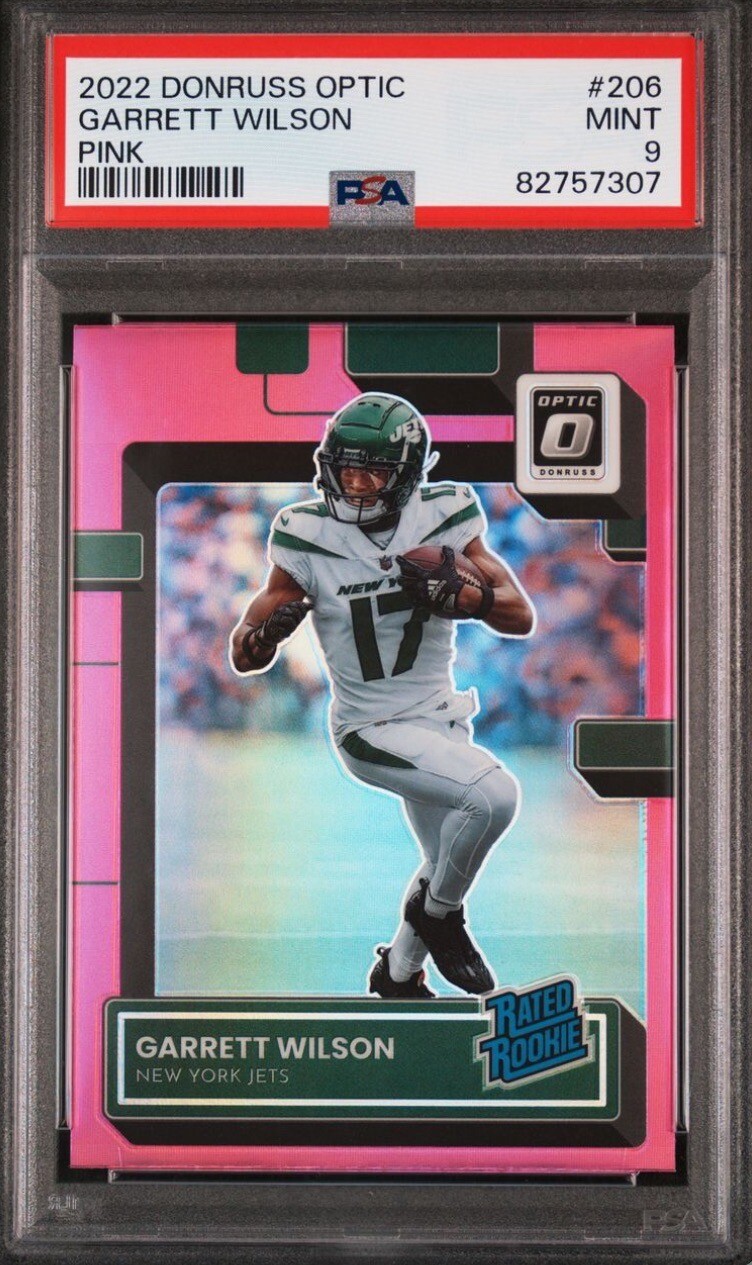 2022 Donruss Optic Garrett Wilson #206 Pink RC Rookie PSA 9 Mint