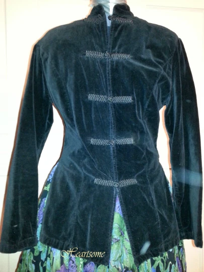 Victorian style 80's floral dress with Asian style jacket - Image 4 of 4