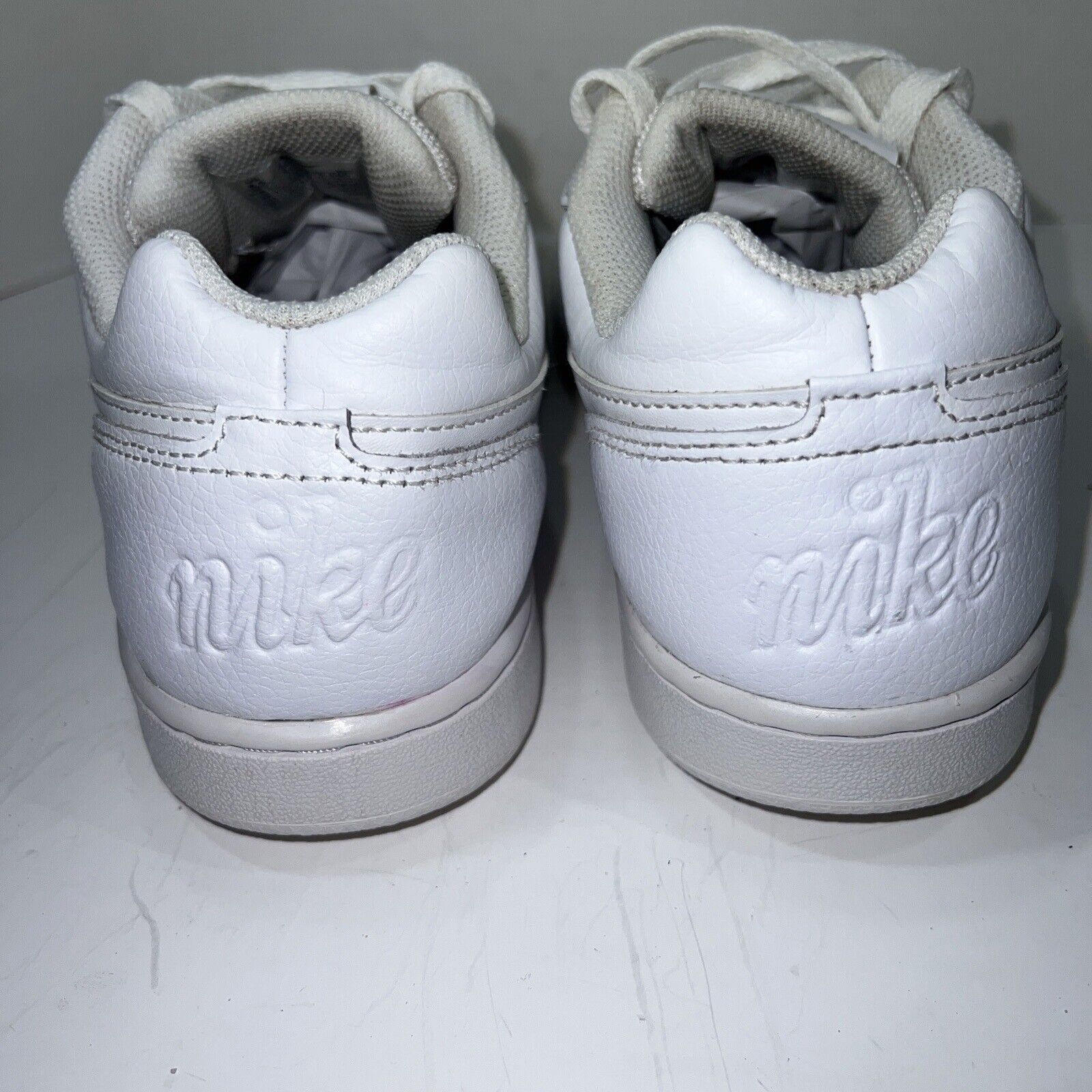 Nike Mens Ebernon Low  Sneakers White On White Le… - image 5