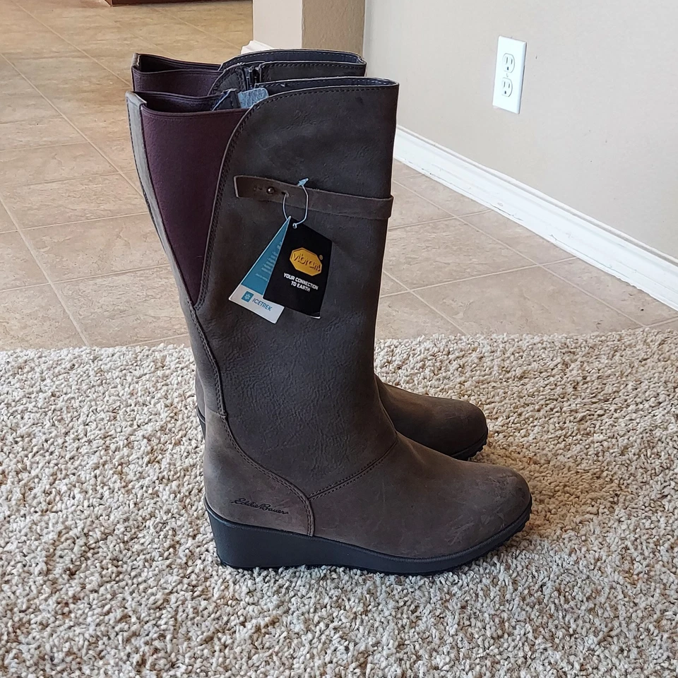 Botas de cuña Eddie Bauer para mujer en verde oliva oscuro talla 11 Foto 3 de 4