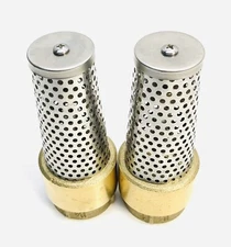 LOT OF 2 BII-BOSHART 17YBFV125NL FOOT VALVE NO LEAD BRASS - 1-1/4" - 200PSI