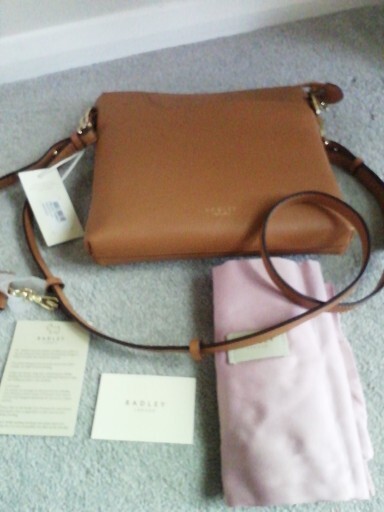 Radley London Pockets  Leather Light Brown Ziptop Crossbody Bag Rrp£159