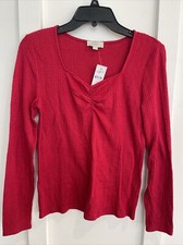 Loft Sweater Red Women  s Size XS Lightweight NWT