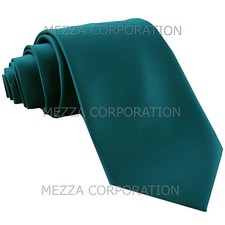New Vesuvio Napoli Men's necktie solid color 100 polyester prom Sapphire Blue