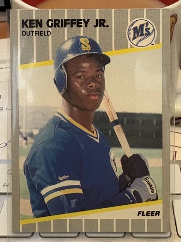 Vtg 1989 Fleer #548 Ken Griffey Jr (RC) Rookie Baseball Card Mariners