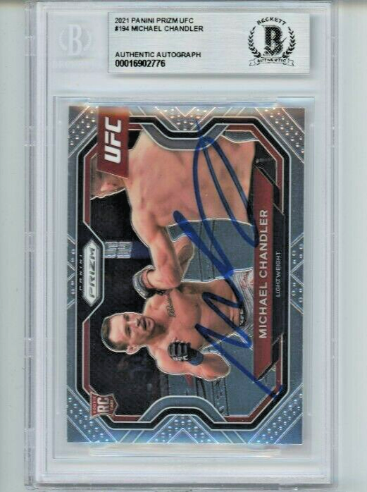 MICHAEL CHANDLER Rookie AUTO BAS BGS 2021 Panini Prizm UFC 194 ON