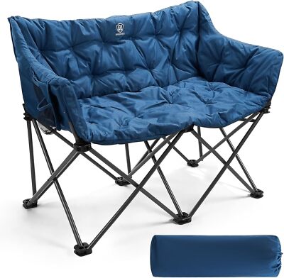 EVER ADVANCED Camping-Stuhl Klappbar fr 2 Personen Faltsofa 2 x 150KG  Belastbar | eBay.de