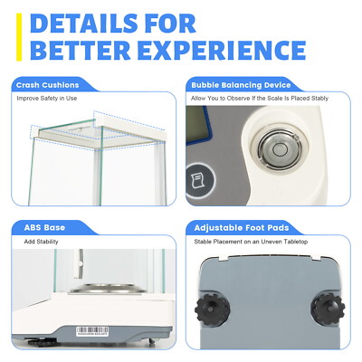 110V Analytical Balance Lab Digital Precision Scale 0.1mg 120 x 0.0001g BSM120.4