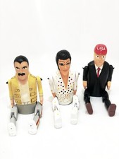 Shelf Sitter Ornament Wooden 15cm Painted Trump Elvis Freddie Mercury Carving