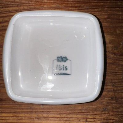 Vintage Souvenir Milk Glass Hotel Ibis Soap Dish Trinket Dish Ash Tray - France