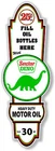 (SINC-OIL-1) 16" X 5.3" SINCLAIR GASOLINE LUBSTER FRONT LUBESTER DECAL OIL GAS
