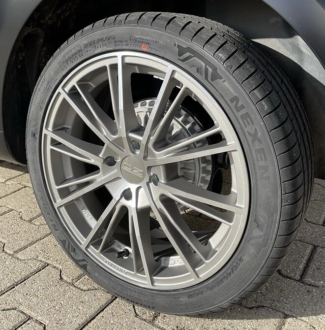 OZ Envy 7x16" ET37 4x100 grau poliert 4x Alufelgen Dacia Renault Nissan smart - Bild 3 von 4