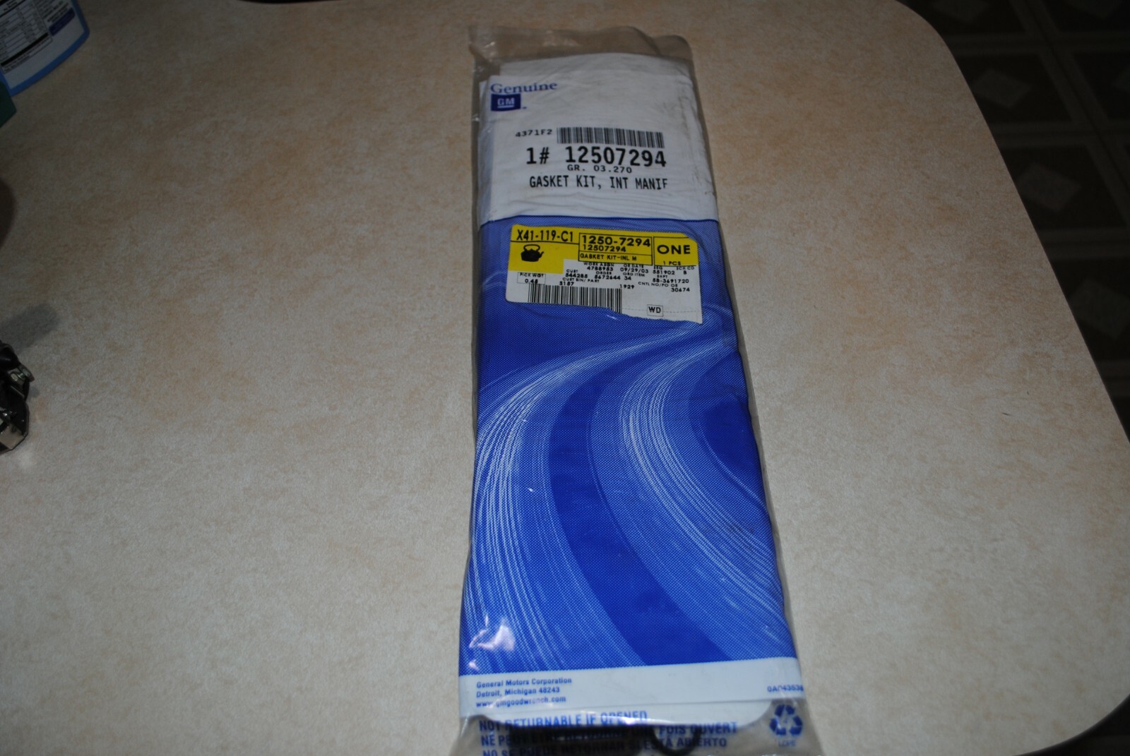 Genuine GM 12507294 Engine Intake Manifold Gasket Kit eBay