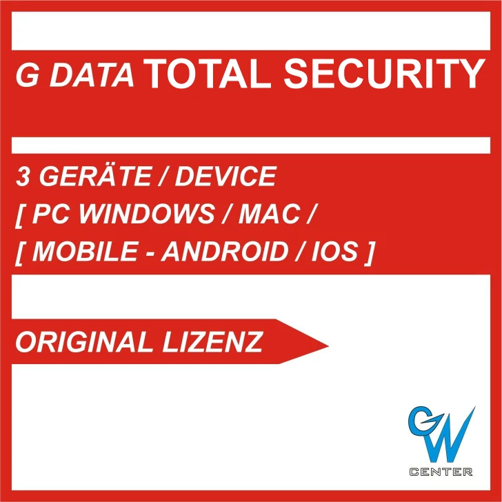 G Data Total Security 2025 2026 - 3 PC Geräte | 1 Jahr | PC Mac Android iOS @GWC - Bild 2 von 4