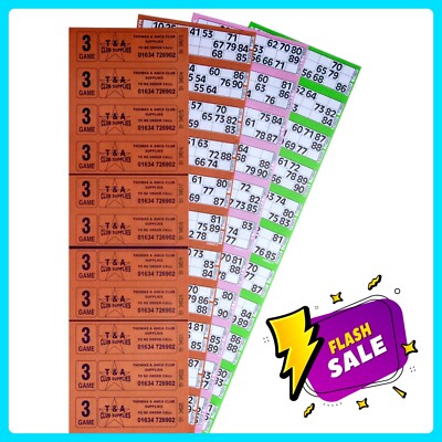 Bingo Tickets Bingobücher 3 Seiten Spielkarten 12v 6v Bingobücher 12000 3G 12v