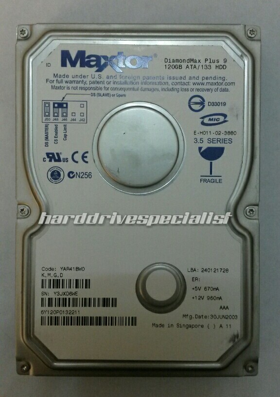 Disque Dur Interne Maxtor DiamondMax Plus 9 - 80 Go - Occasion - Pour Ordinateur De Bureau Vintage