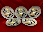 Stangle Pottery Golden Harvest Set Of 5 Dinner Plates 10" USA
