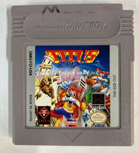 Titus the Fox (Nintendo Game Boy) Game Cartridge Only Authentic