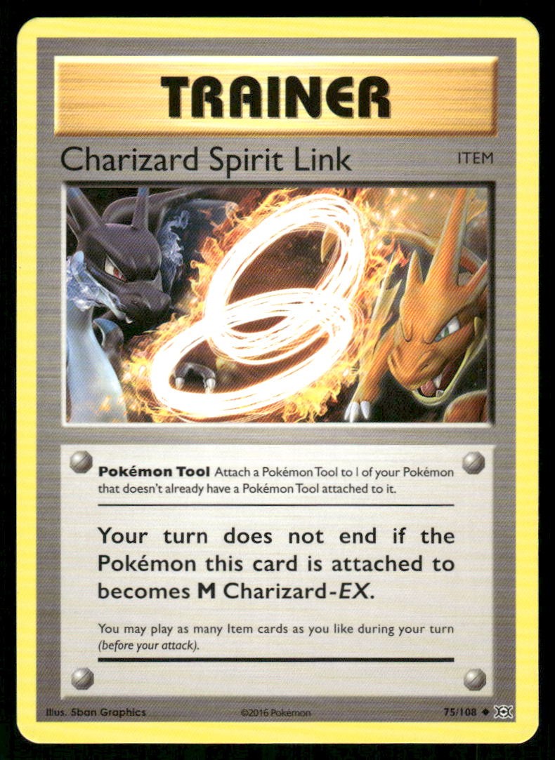 Charizard Spirit Link 75/108 Uncommon Evolutions Pokemon Near Mint