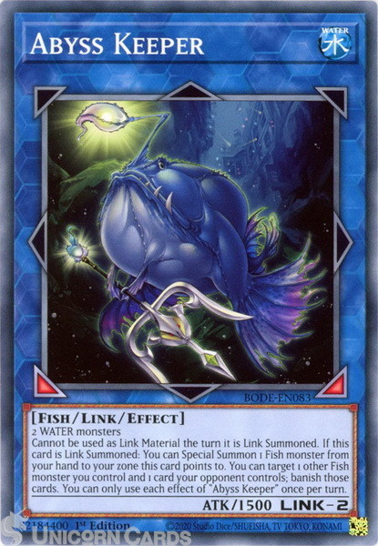 BODE-EN083 Abyss Keeper : Common : 1st Edition Mint YuGiOh Card