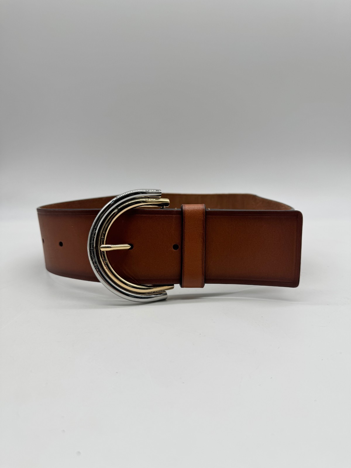 MICHAEL KORS two-toned genuine leather women's wide belt- S/M- Brown~ thumbnail 7